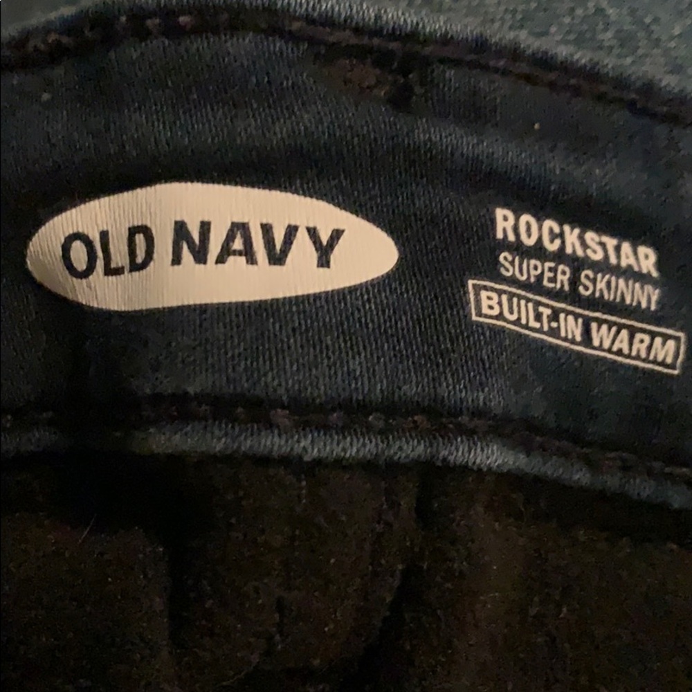 Old navy Rockstar super skinny built in warm jeans